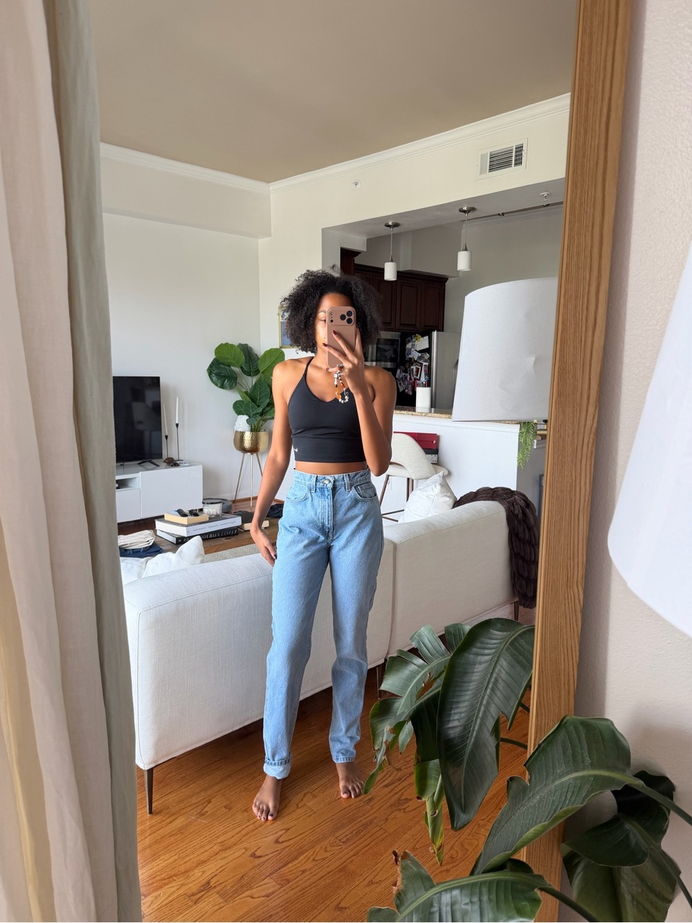 American Apparel Light Blue Straight Leg Jeans